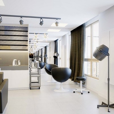 projekt wnętrz salonu fryzjerskiego Kraków